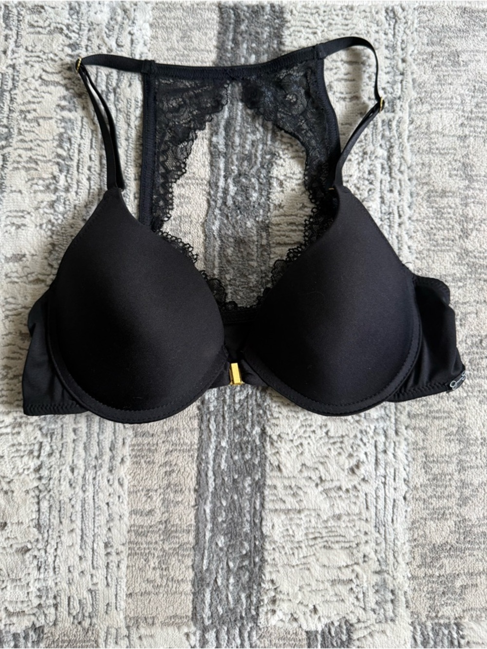 Jessica Simpson Black Lace Racerback Bra